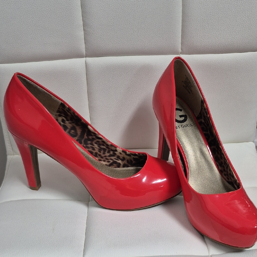 G by Guess Red Patent Heels